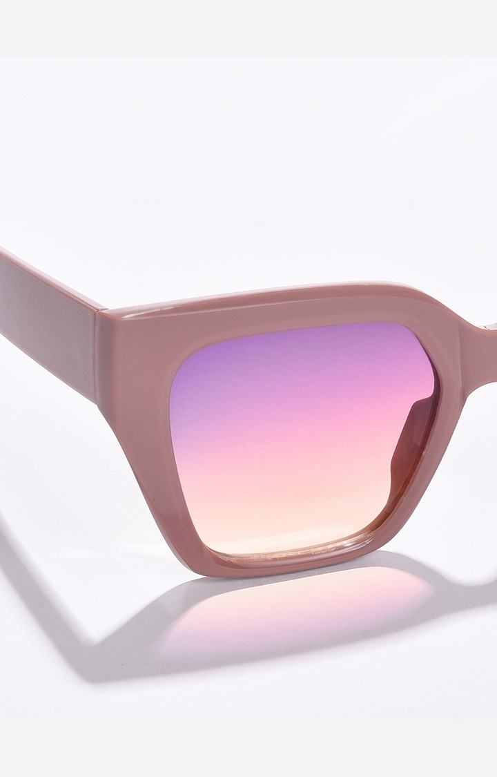 Haute Sauce By Campus Sutra Women Mirrored Lens & Brown Butterfly Sunglasses With Polarised And Uv Protected
