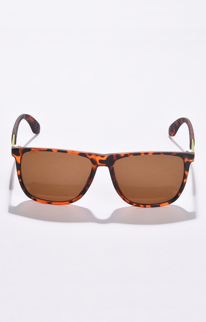 Haute Sauce By Campus Sutra Unisex Brown Lens & Brown Wayfarer Sunglasses With Polarised Lens