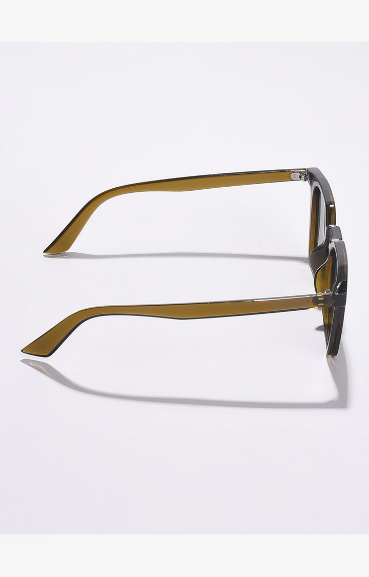 Haute Sauce By Campus Sutra Unisex Black Lens & Brown Butterfly Sunglasses With Uv Protected Lens