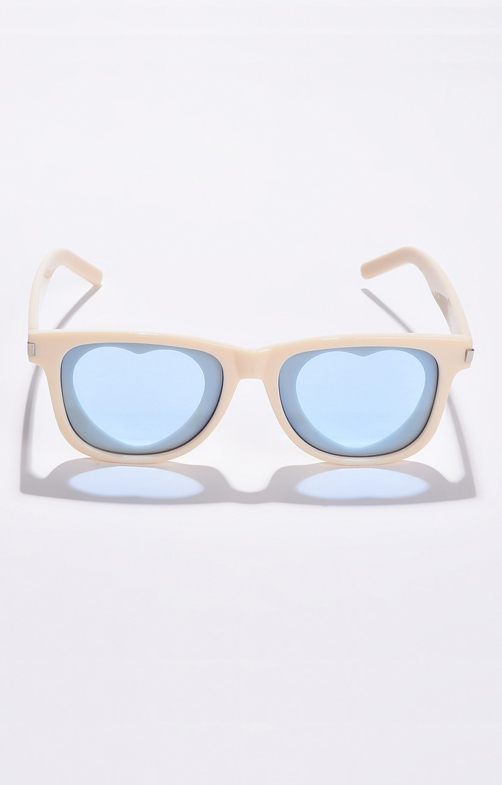 Haute Sauce By Campus Sutra Women Blue Lens & White Square Sunglasses