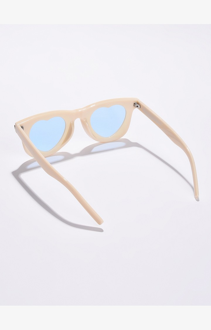 Haute Sauce By Campus Sutra Women Blue Lens & White Square Sunglasses
