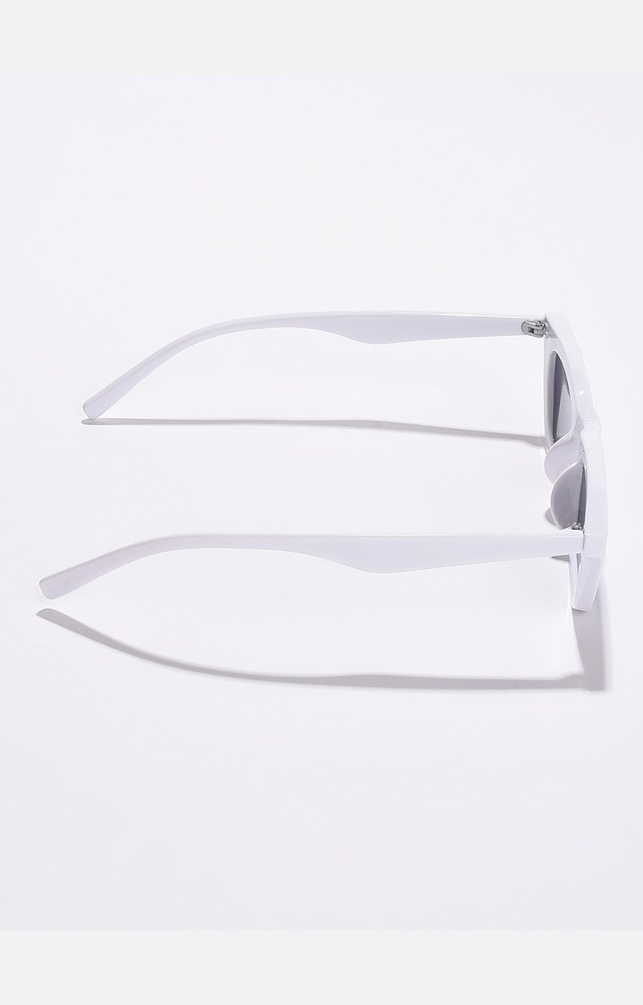 Haute Sauce By Campus Sutra Women Black Lens & White Cateye Sunglasses With Uv Protected Lens