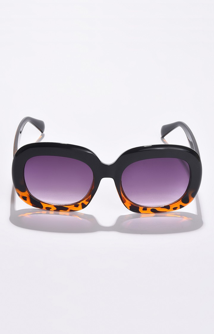 Haute Sauce By Campus Sutra Women Black Lens & Black Wayfarer Sunglasses With Polarised Lens