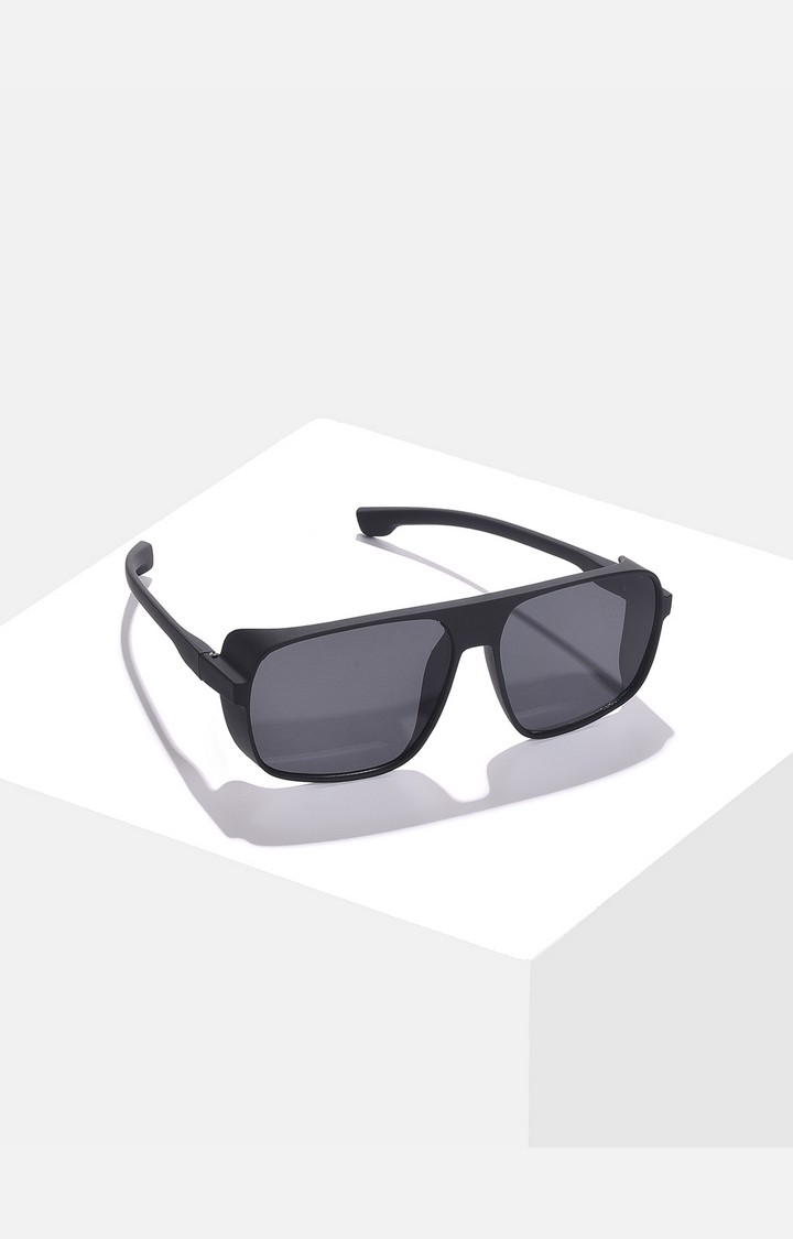 Haute Sauce By Campus Sutra Unisex Black Lens & Black Wayfarer Sunglasses With Uv Protected Lens