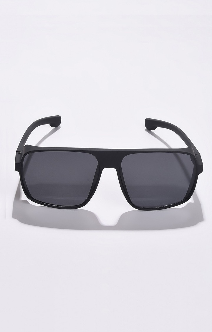 Haute Sauce By Campus Sutra Unisex Black Lens & Black Wayfarer Sunglasses With Uv Protected Lens
