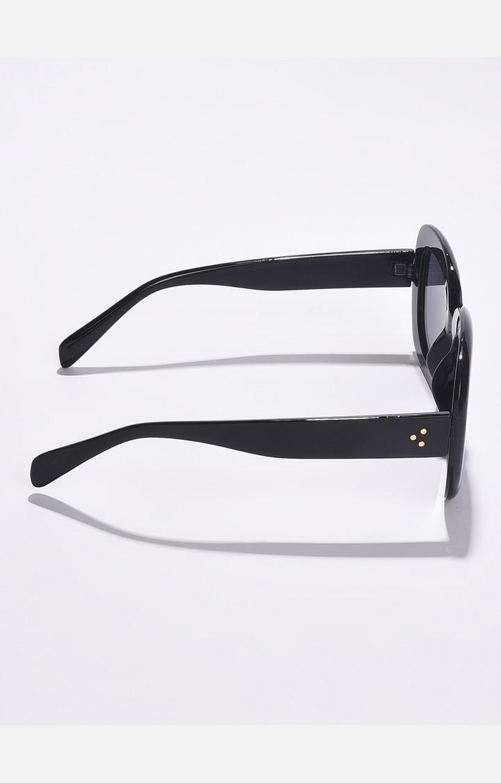 Haute Sauce By Campus Sutra Unisex Black Lens & Black Oversized Sunglasses With Uv Protected Lens