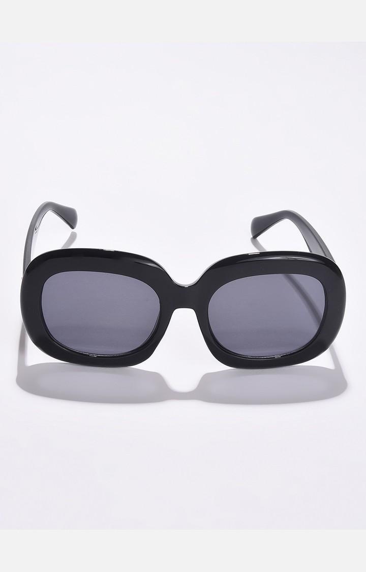 Haute Sauce By Campus Sutra Unisex Black Lens & Black Oversized Sunglasses With Uv Protected Lens