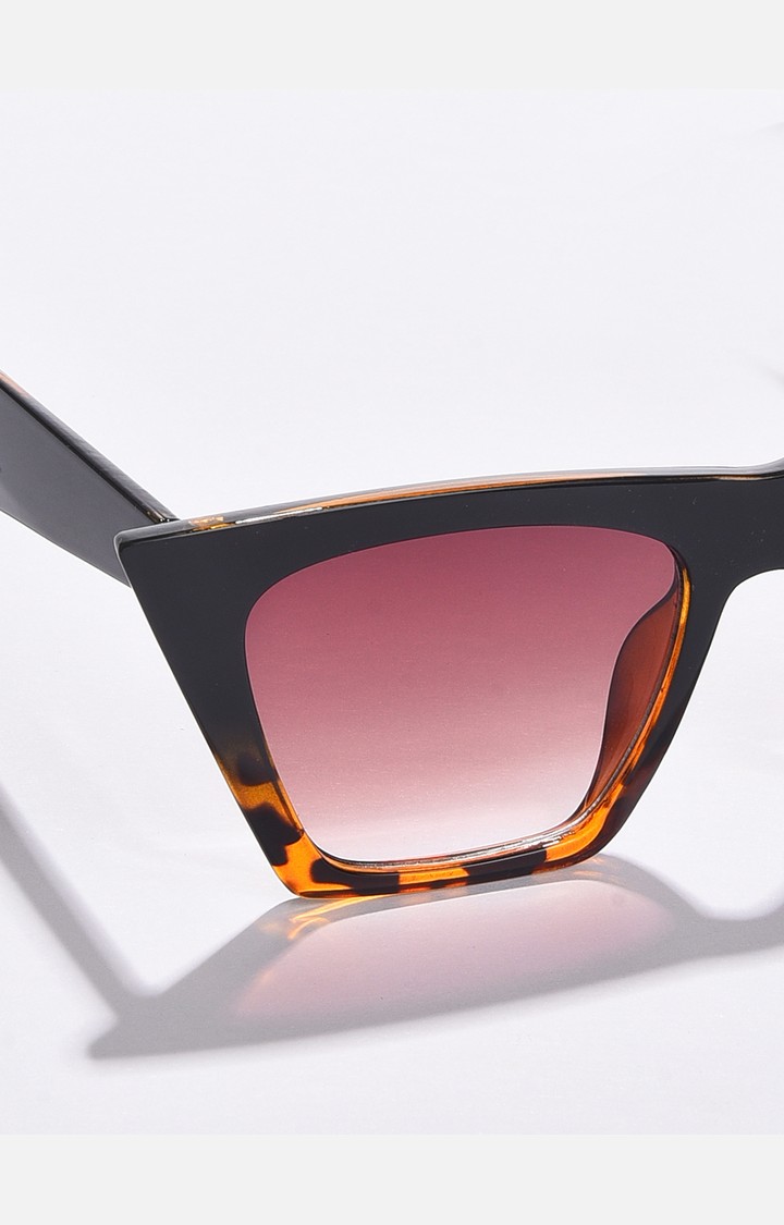 Haute Sauce By Campus Sutra Women Brown Lens & Black Butterfly Sunglasses With Uv Protected Lens