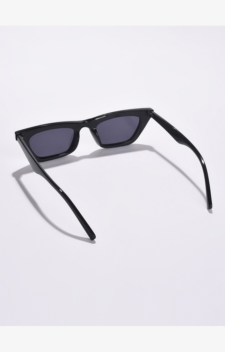 Haute Sauce By Campus Sutra Women Black Lens & Black Cateye Sunglasses With Uv Protected Lens