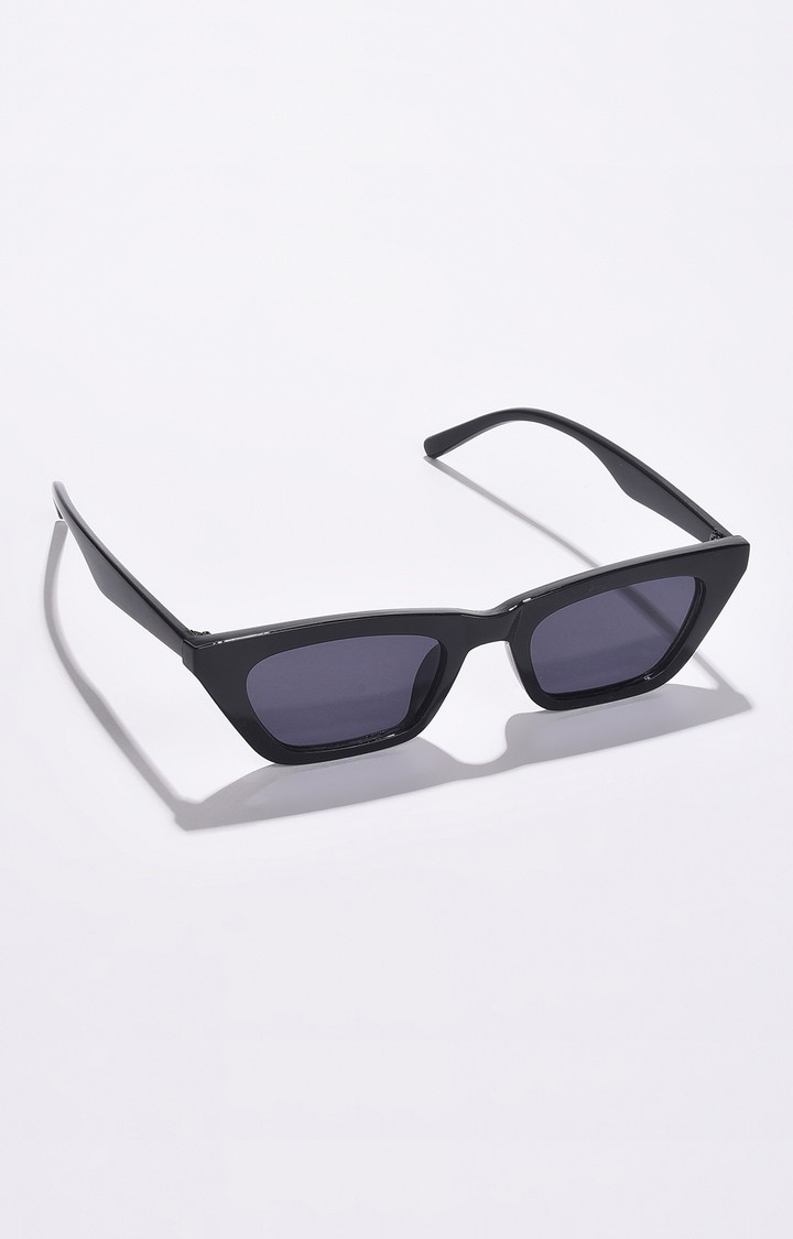 Haute Sauce By Campus Sutra Women Black Lens & Black Cateye Sunglasses With Uv Protected Lens