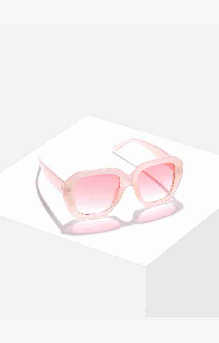 Haute Sauce By Campus Sutra Women Pink Lens & Pink Oval Sunglasses With Polarised Lens