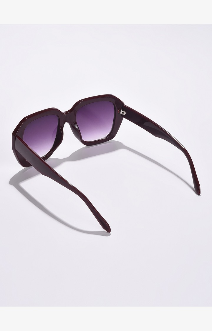 Haute Sauce By Campus Sutra Women Black Lens & Black Wayfarer Sunglasses With Uv Protected Lens