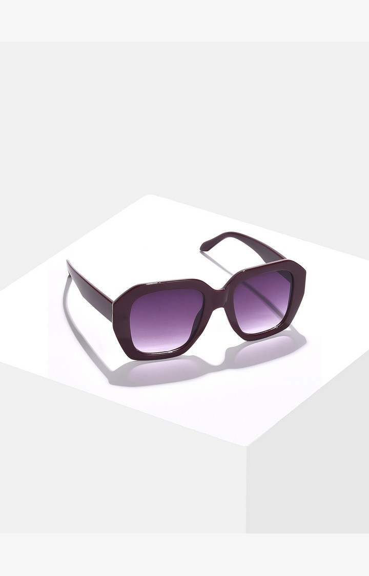 Haute Sauce By Campus Sutra Women Black Lens & Black Wayfarer Sunglasses With Uv Protected Lens