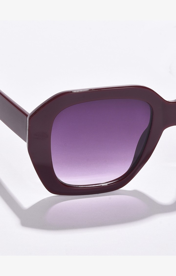 Haute Sauce By Campus Sutra Women Black Lens & Black Wayfarer Sunglasses With Uv Protected Lens