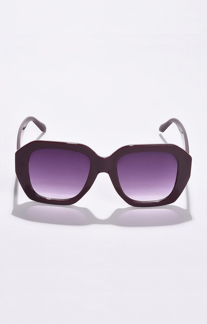 Haute Sauce By Campus Sutra Women Black Lens & Black Wayfarer Sunglasses With Uv Protected Lens