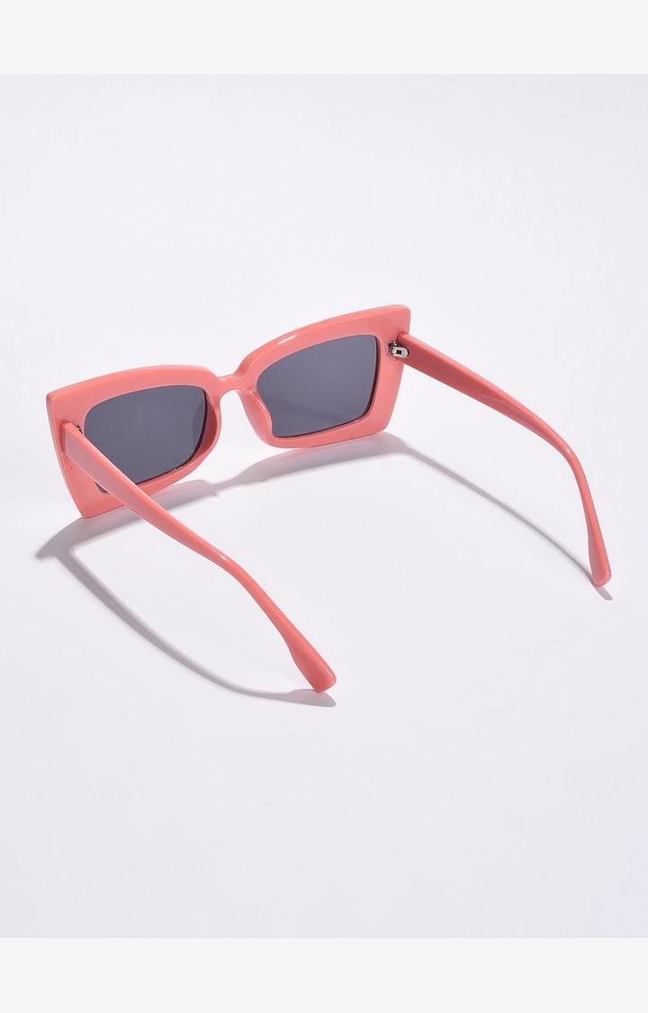 Haute Sauce By Campus Sutra Women Black Lens & Pink Butterfly Sunglasses With Uv Protected Lens