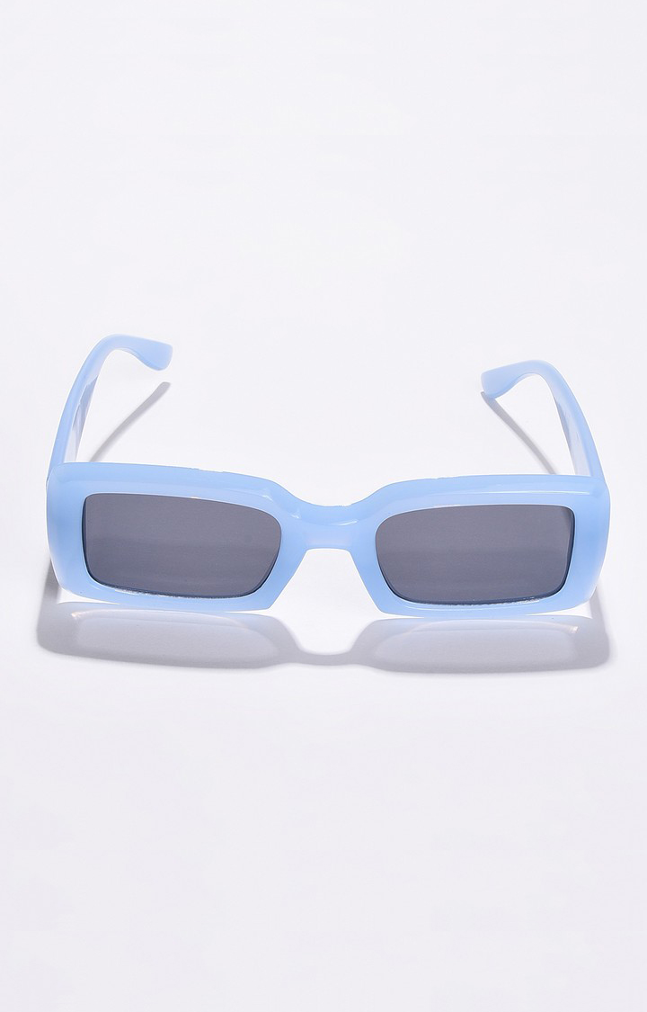 Haute Sauce By Campus Sutra Women Black Lens & Blue Wayfarer Sunglasses With Polarised And Uv Protected Lens