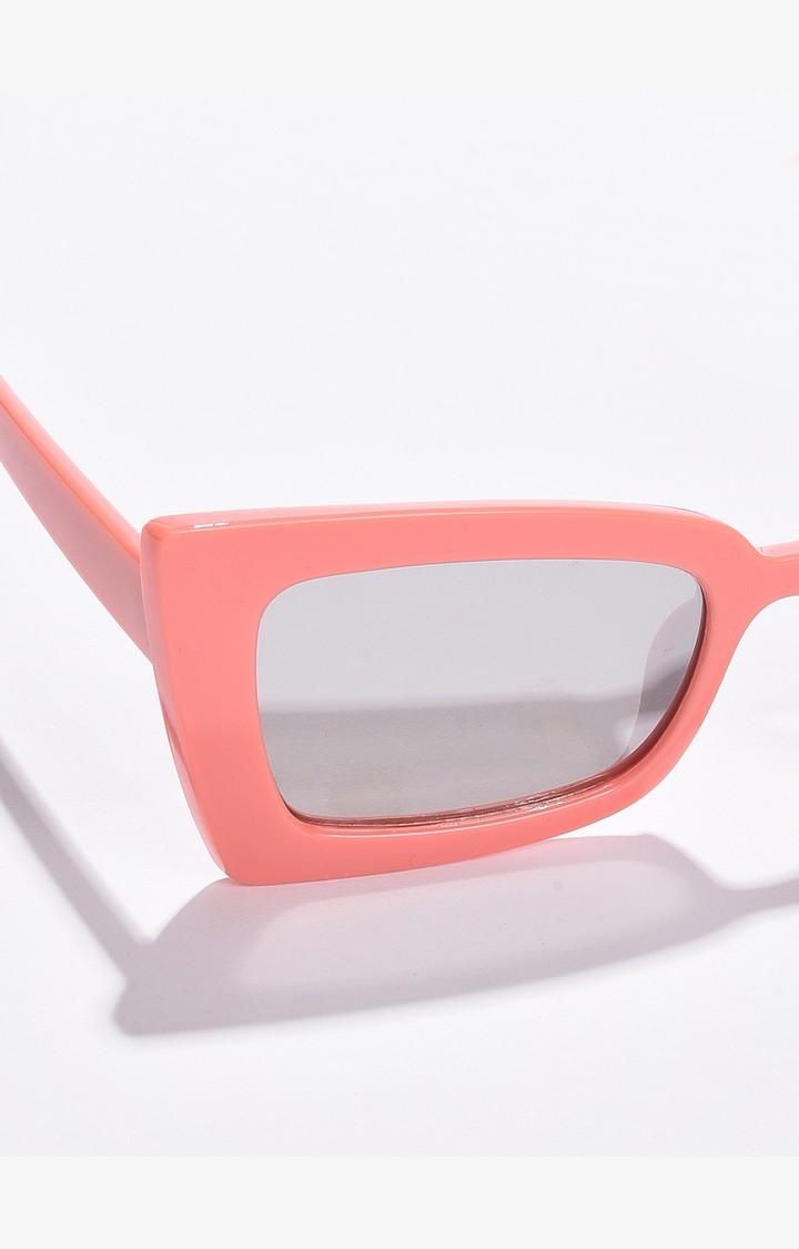 Haute Sauce By Campus Sutra Women Black Lens & Pink Butterfly Sunglasses With Polarised Lens
