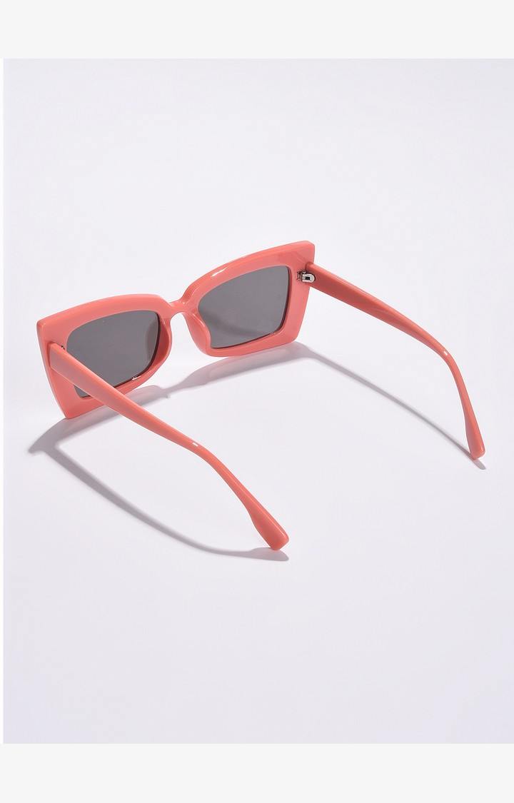 Haute Sauce By Campus Sutra Women Black Lens & Pink Butterfly Sunglasses With Polarised Lens