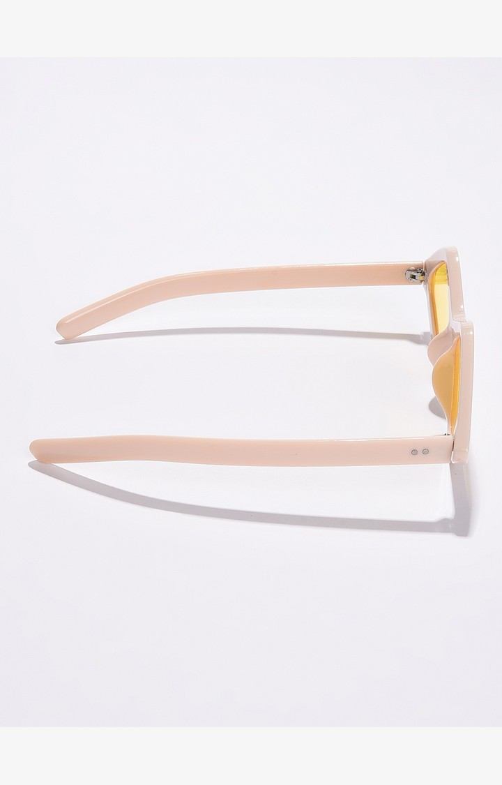 Haute Sauce By Campus Sutra Women Yellow Lens & Brown Other Sunglasses With Polarised Lens