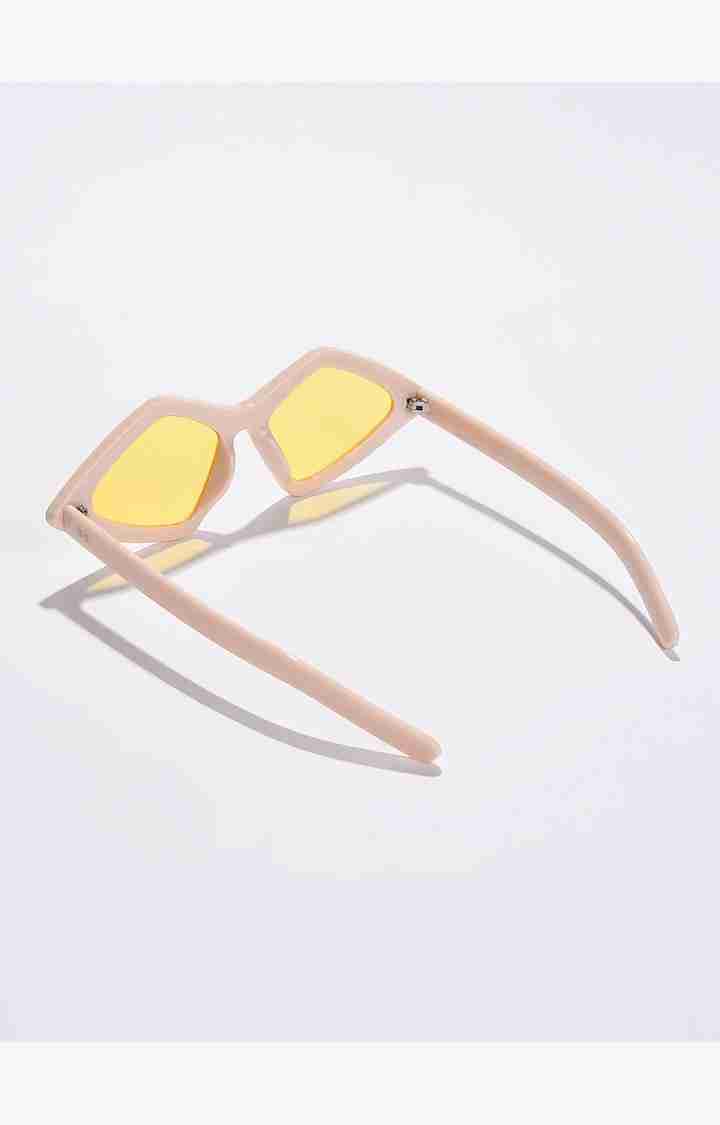 Haute Sauce By Campus Sutra Women Yellow Lens & Brown Other Sunglasses With Polarised Lens