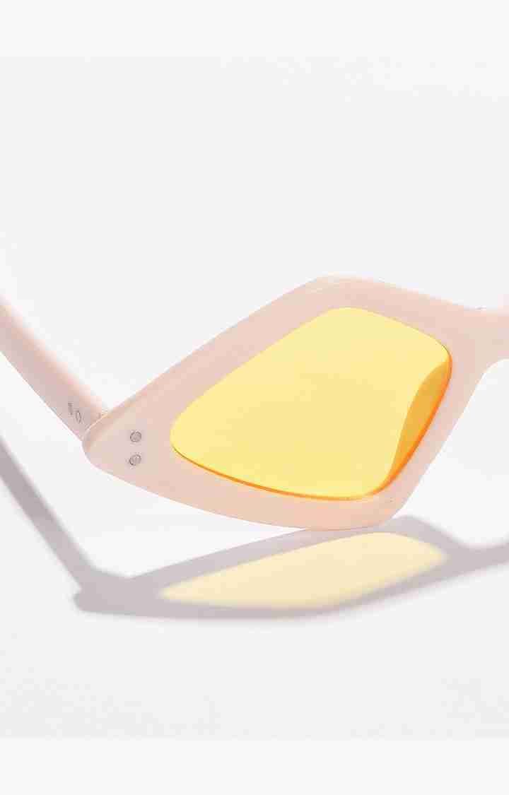 Haute Sauce By Campus Sutra Women Yellow Lens & Brown Other Sunglasses With Polarised Lens