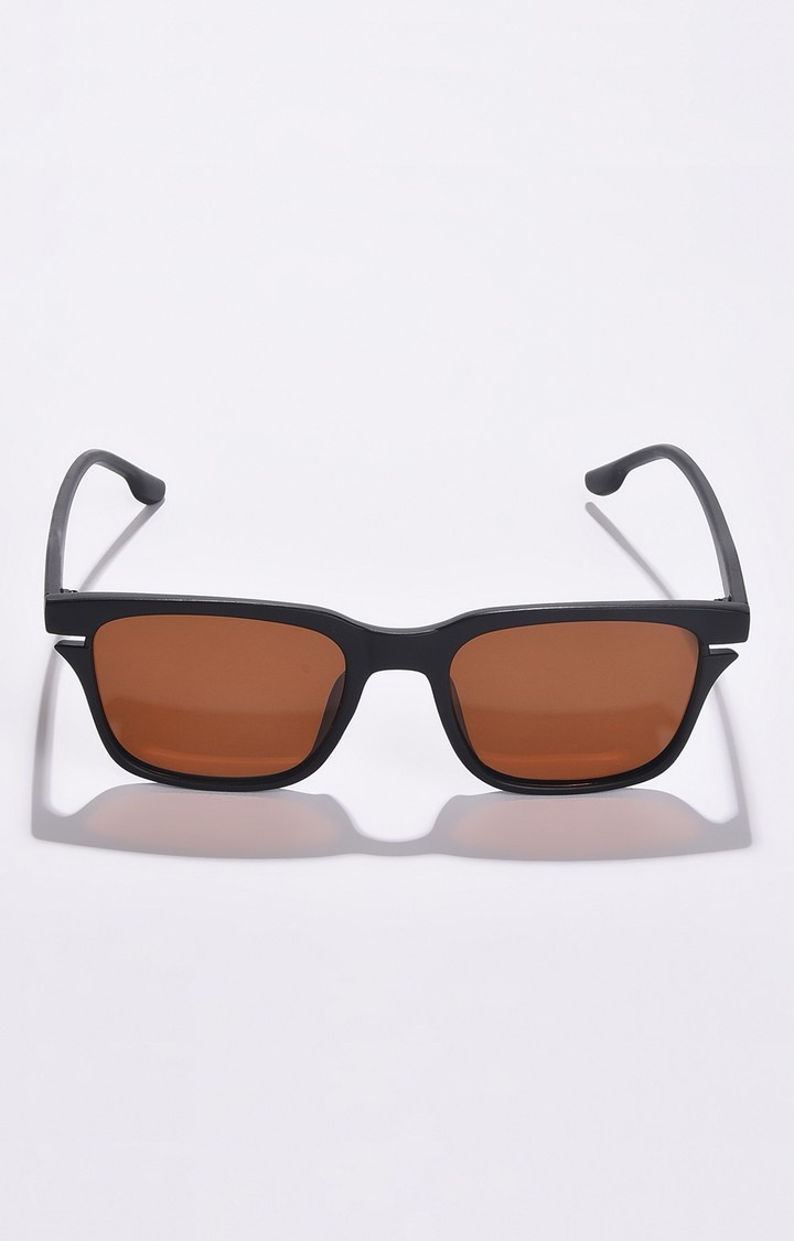 Haute Sauce By Campus Sutra Unisex Brown Lens & Black Butterfly Sunglasses With Polarised And Uv Protected