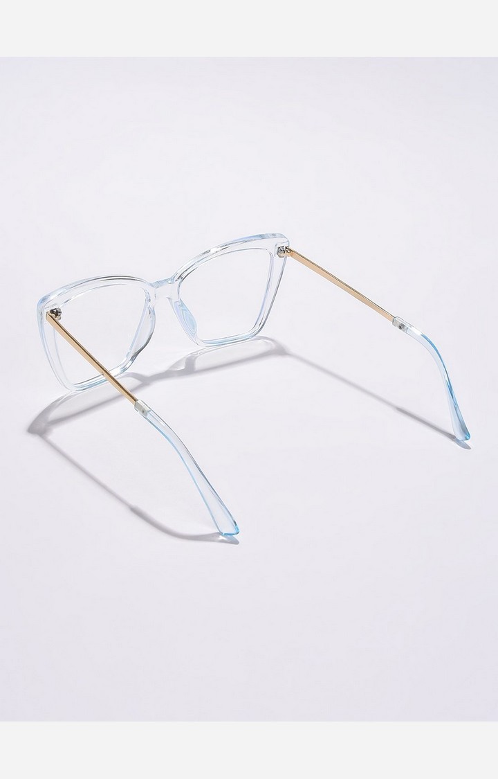 Haute Sauce By Campus Sutra Unisex Clear Lens & White Cateye Sunglasses