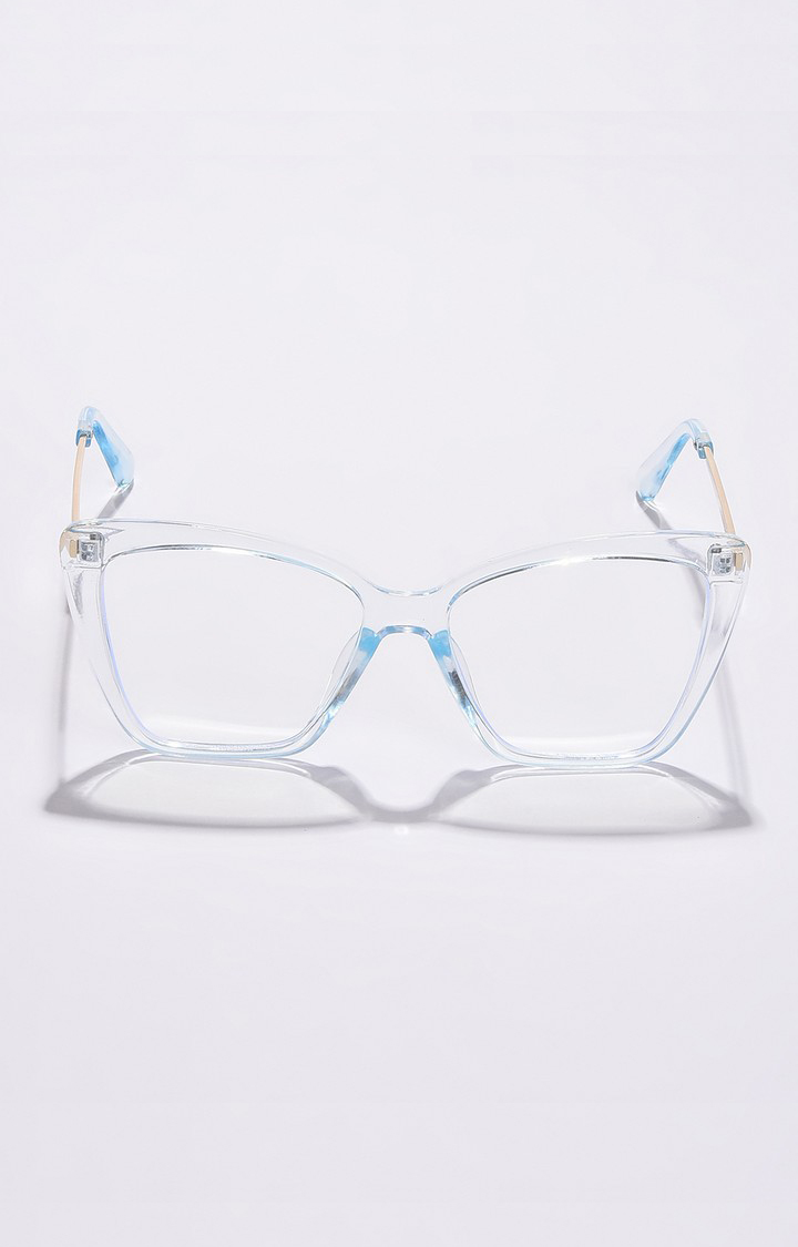 Haute Sauce By Campus Sutra Unisex Clear Lens & White Cateye Sunglasses