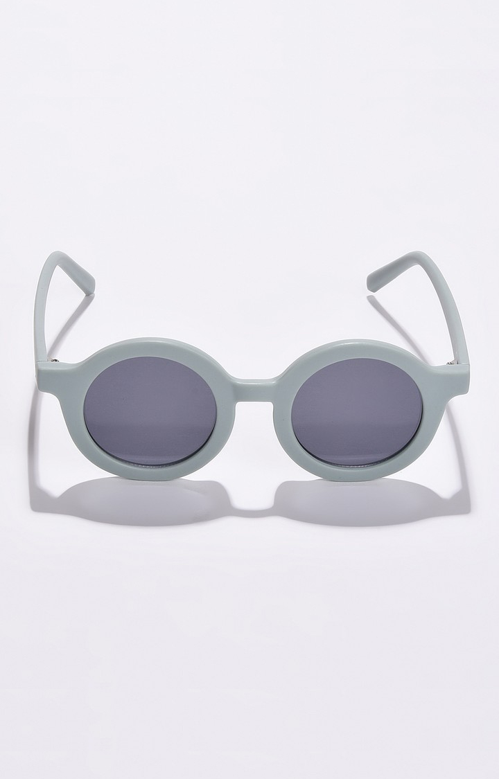 Haute Sauce By Campus Sutra Women Black Lens & Silver-Toned Oval Sunglasses With Uv Protected Lens