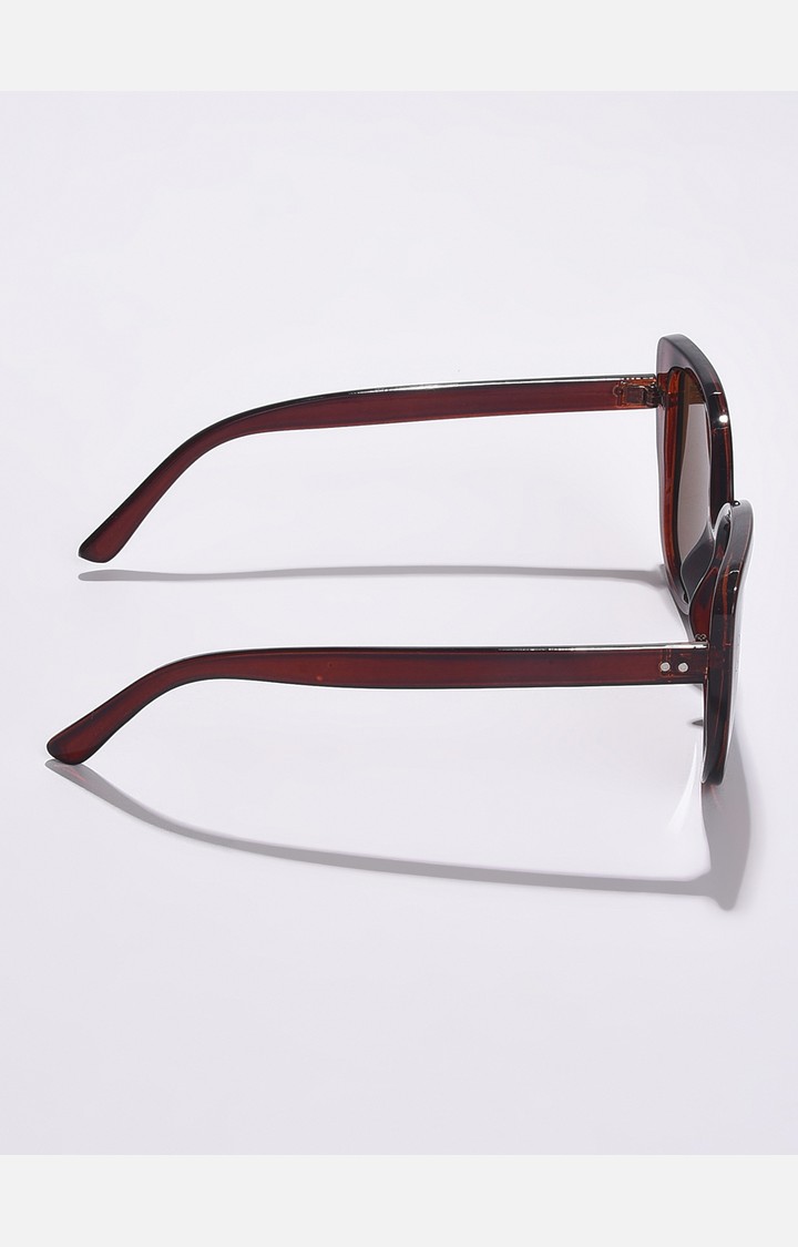 Haute Sauce By Campus Sutra Women Brown Lens & Brown Butterfly Sunglasses With Uv Protected Lens