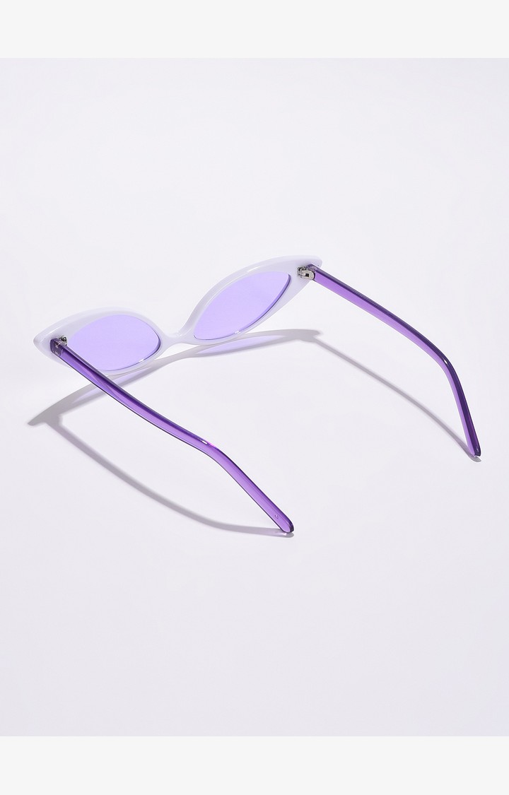 Haute Sauce By Campus Sutra Women Purple Lens & White Cateye Sunglasses