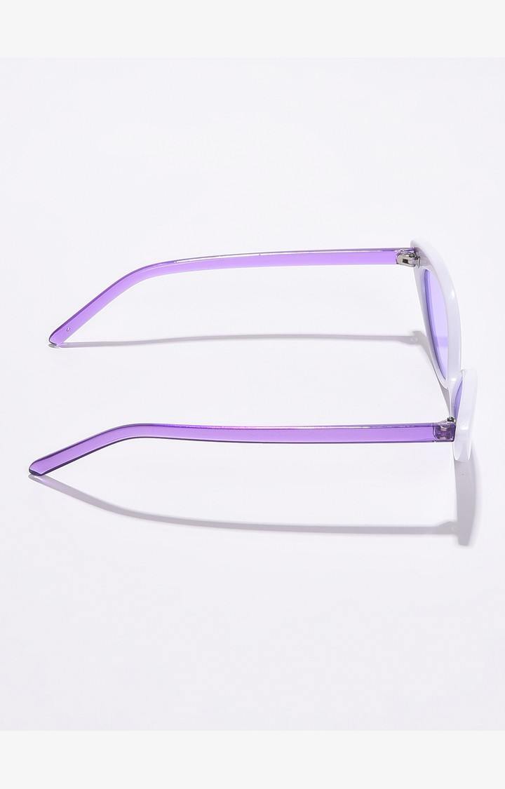 Haute Sauce By Campus Sutra Women Purple Lens & White Cateye Sunglasses