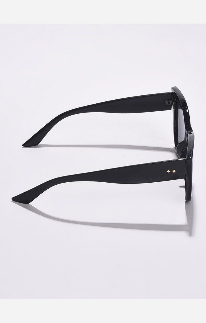 Haute Sauce By Campus Sutra Women Black Lens & Black Cateye Sunglasses With Uv Protected Lens