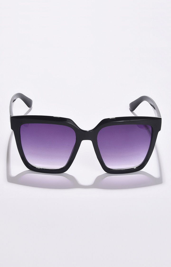 Haute Sauce By Campus Sutra Unisex Purple Lens & Black Butterfly Sunglasses With Uv Protected Lens