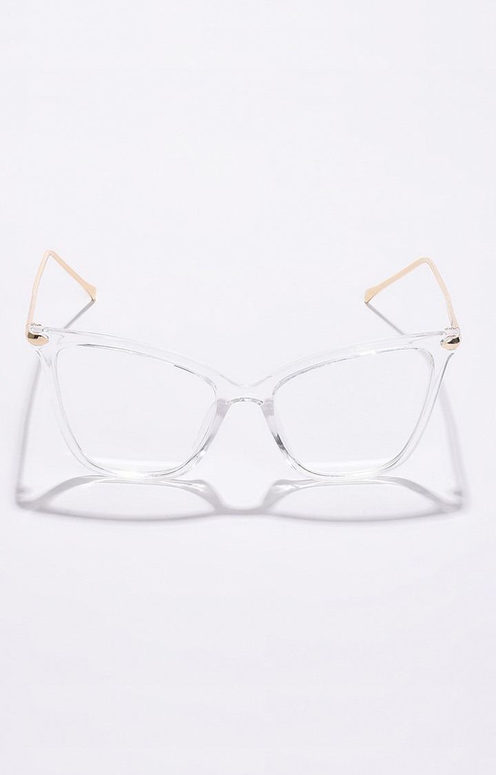 Haute Sauce By Campus Sutra Women Clear Lens & White Cateye Sunglasses