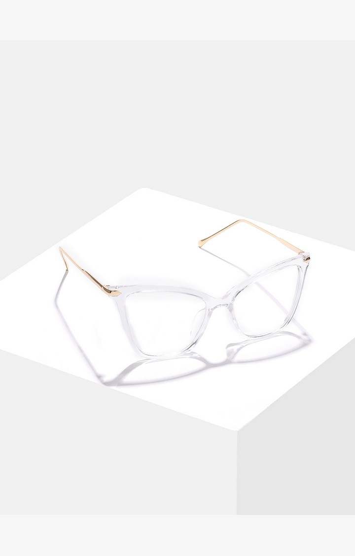 Haute Sauce By Campus Sutra Women Clear Lens & White Cateye Sunglasses