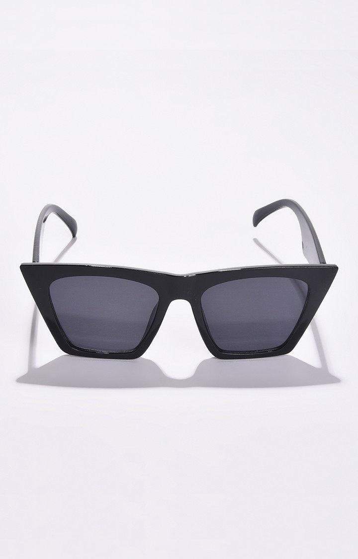 Haute Sauce By Campus Sutra Unisex Black Lens & Black Butterfly Sunglasses With Uv Protected Lens