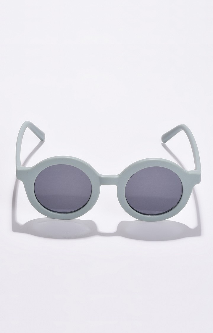 Haute Sauce By Campus Sutra Women Black Lens & Gunmetal-Toned Round Sunglasses With Uv Protected Lens
