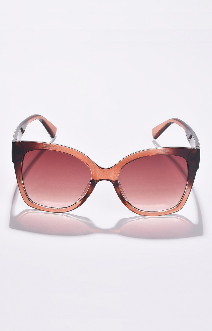 Haute Sauce By Campus Sutra Women Brown Lens & Black Butterfly Sunglasses With Uv Protected Lens