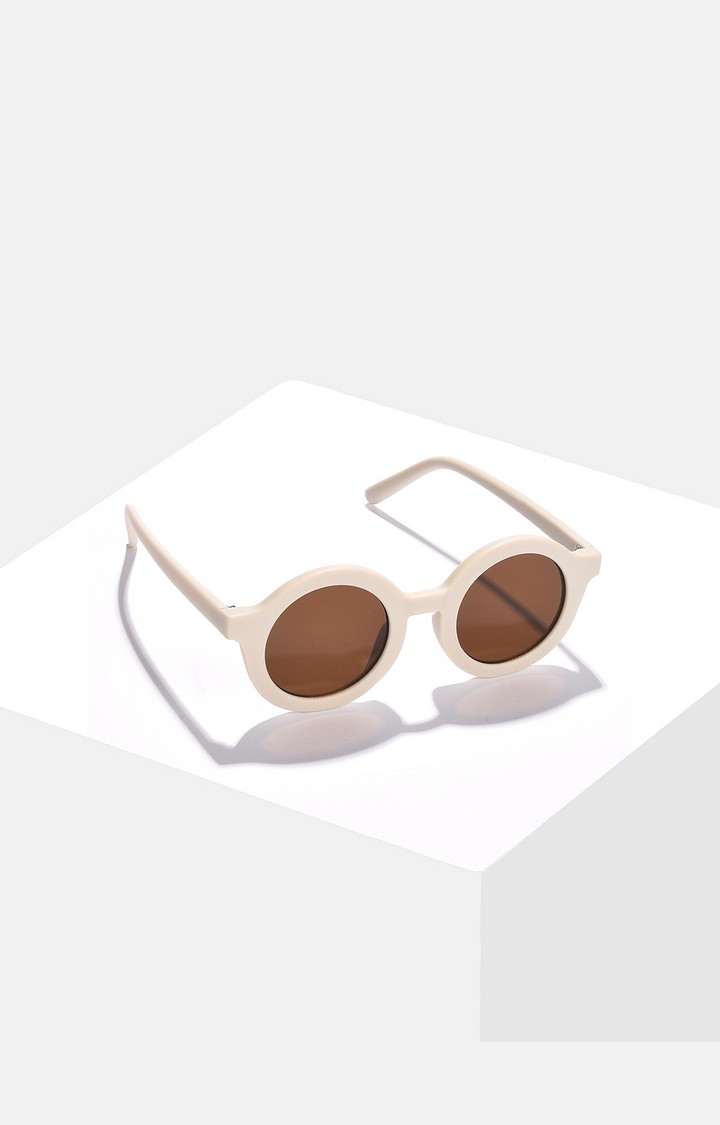 Haute Sauce By Campus Sutra Women Brown Lens & Brown Oval Sunglasses With Uv Protected Lens