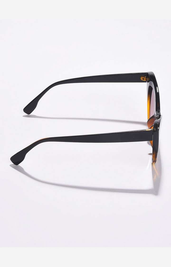 Haute Sauce By Campus Sutra Women Black Lens & Black Cateye Sunglasses With Uv Protected Lens