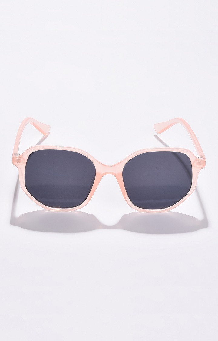 Haute Sauce By Campus Sutra Women Black Lens & Brown Oval Sunglasses With Uv Protected Lens