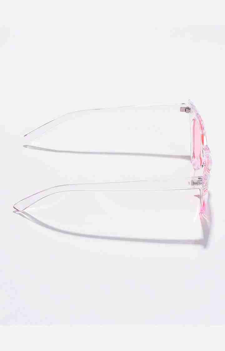 Haute Sauce By Campus Sutra Women Pink Lens & White Cateye Sunglasses