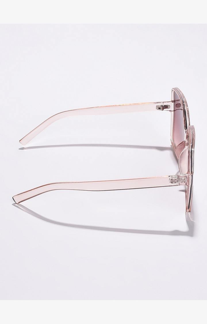 Haute Sauce By Campus Sutra Women Brown Lens & White Oversized Sunglasses With Uv Protected Lens
