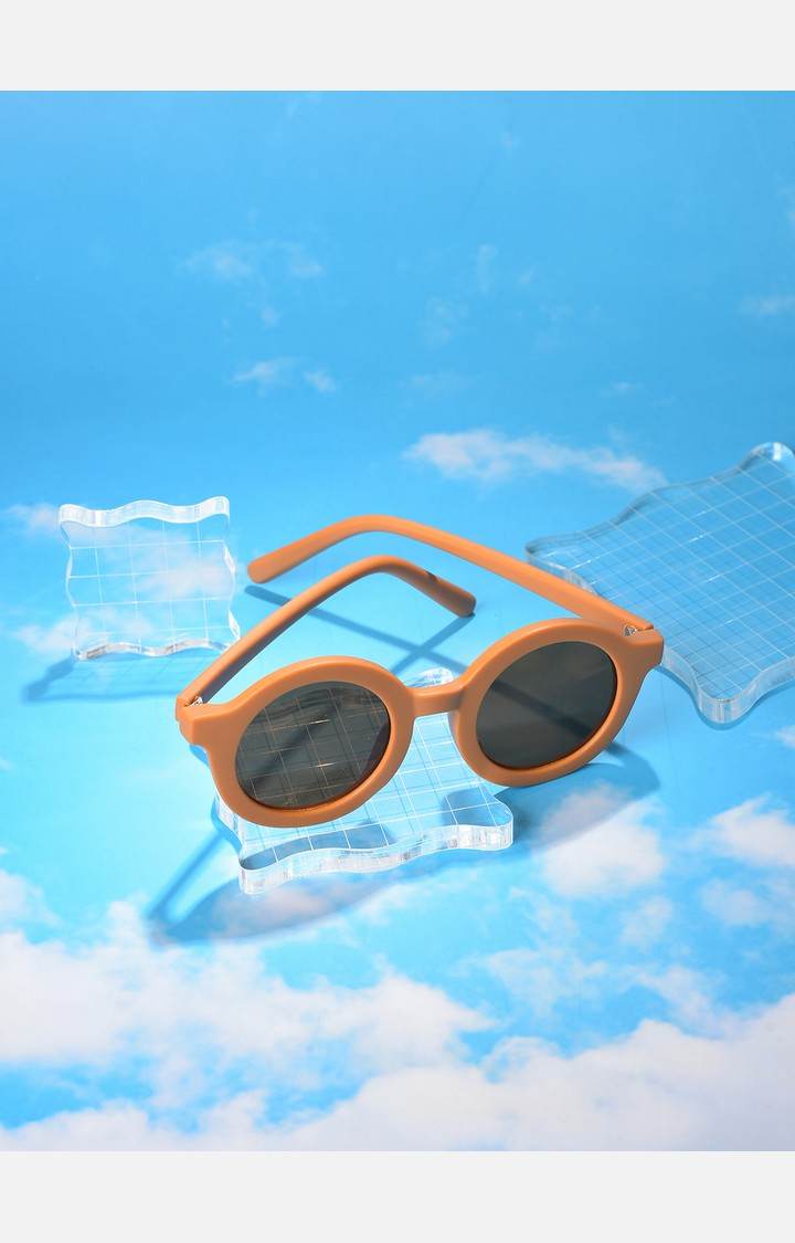 Haute Sauce By Campus Sutra Women Brown Lens & Brown Round Sunglasses With Uv Protected Lens