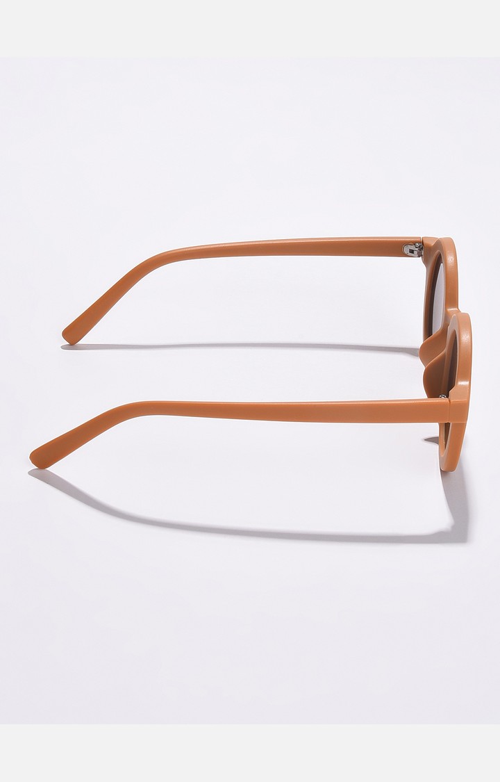Haute Sauce By Campus Sutra Women Brown Lens & Brown Round Sunglasses With Uv Protected Lens