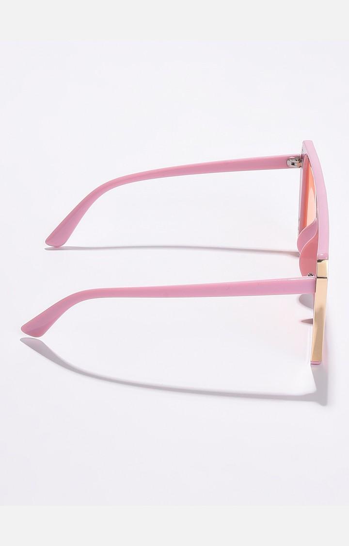 Haute Sauce By Campus Sutra Women Orange Lens & Purple Oversized Sunglasses With Polarised Lens