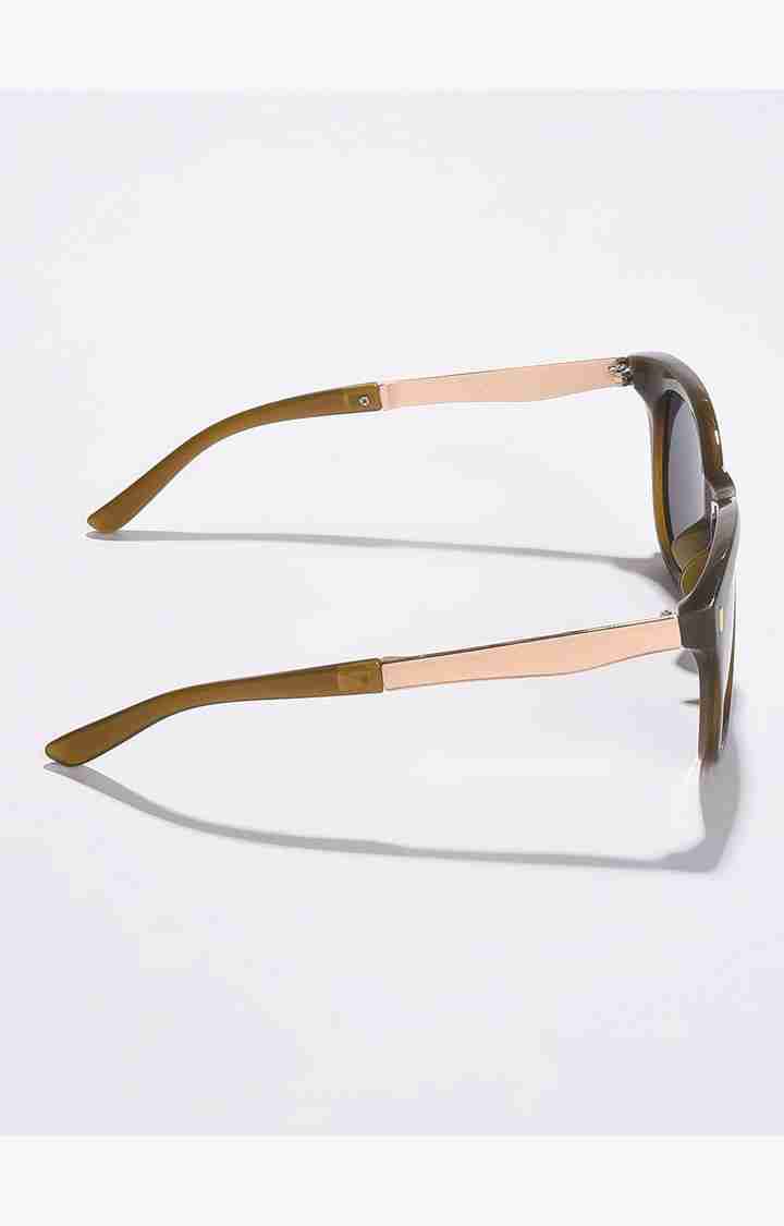 Haute Sauce By Campus Sutra Women Black Lens & Green Butterfly Sunglasses With Uv Protected Lens