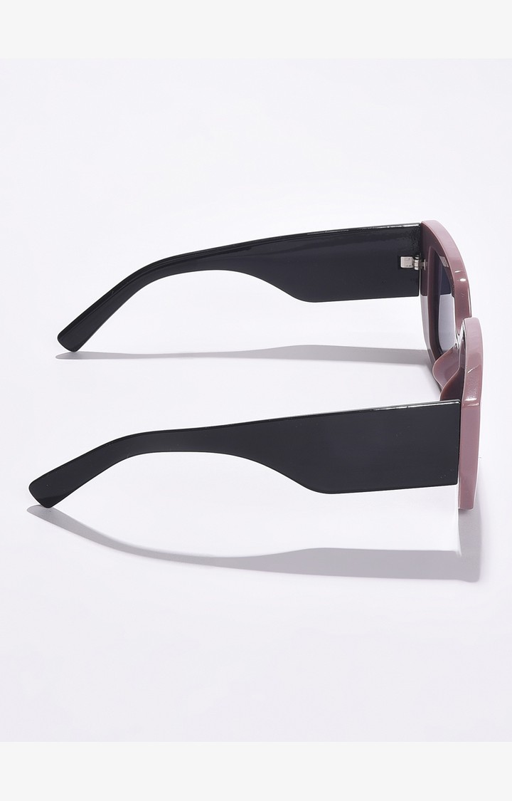 Haute Sauce By Campus Sutra Women Black Lens & Brown Wayfarer Sunglasses With Uv Protected Lens